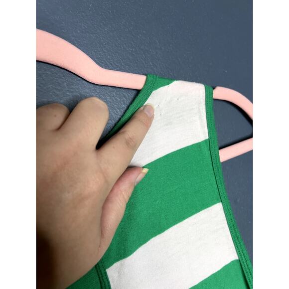 Gilly Hicks Tank Top Women's Size Large Striped Green White Layering Y2k Preppy - Picture 4 of 9